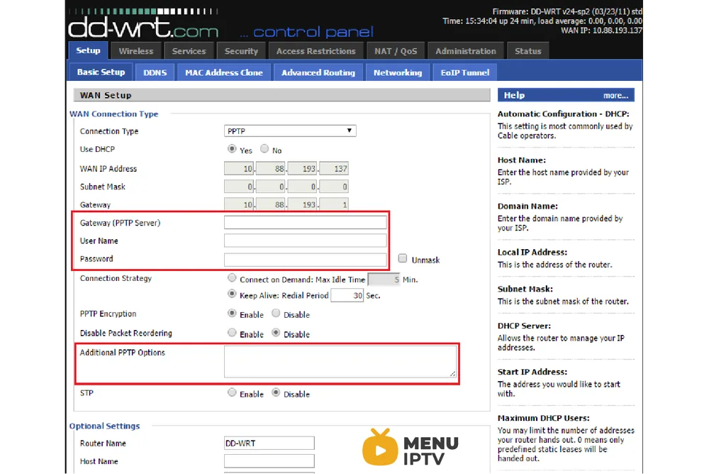 How to setup VPN on a DD WRT router